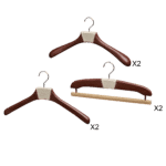 Men's leather hangers set