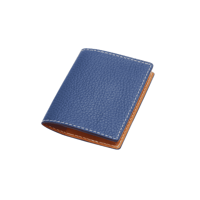 Volte face card holder - Blue jean/Natural